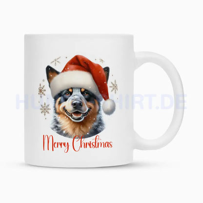 Tasse "Australian Cattle Dog - Merry Christmas" Weiß – hunde-shirt.de