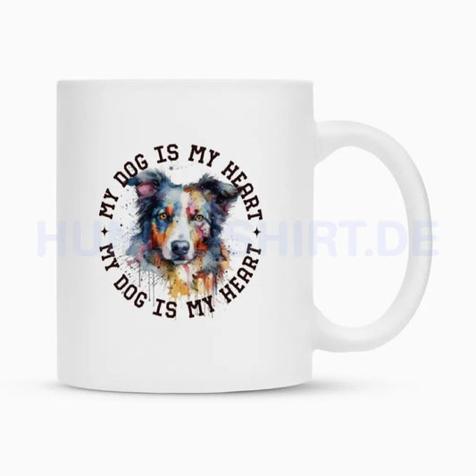 Tasse "Australian Shepherd" Weiß – hunde-shirt.de