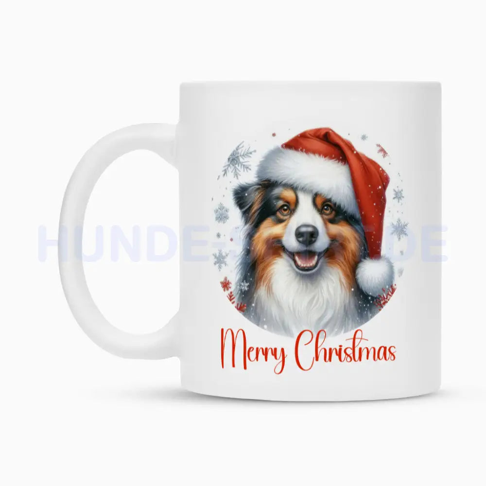 Tasse "Australian Shepherd - Merry Christmas 2" – hunde-shirt.de