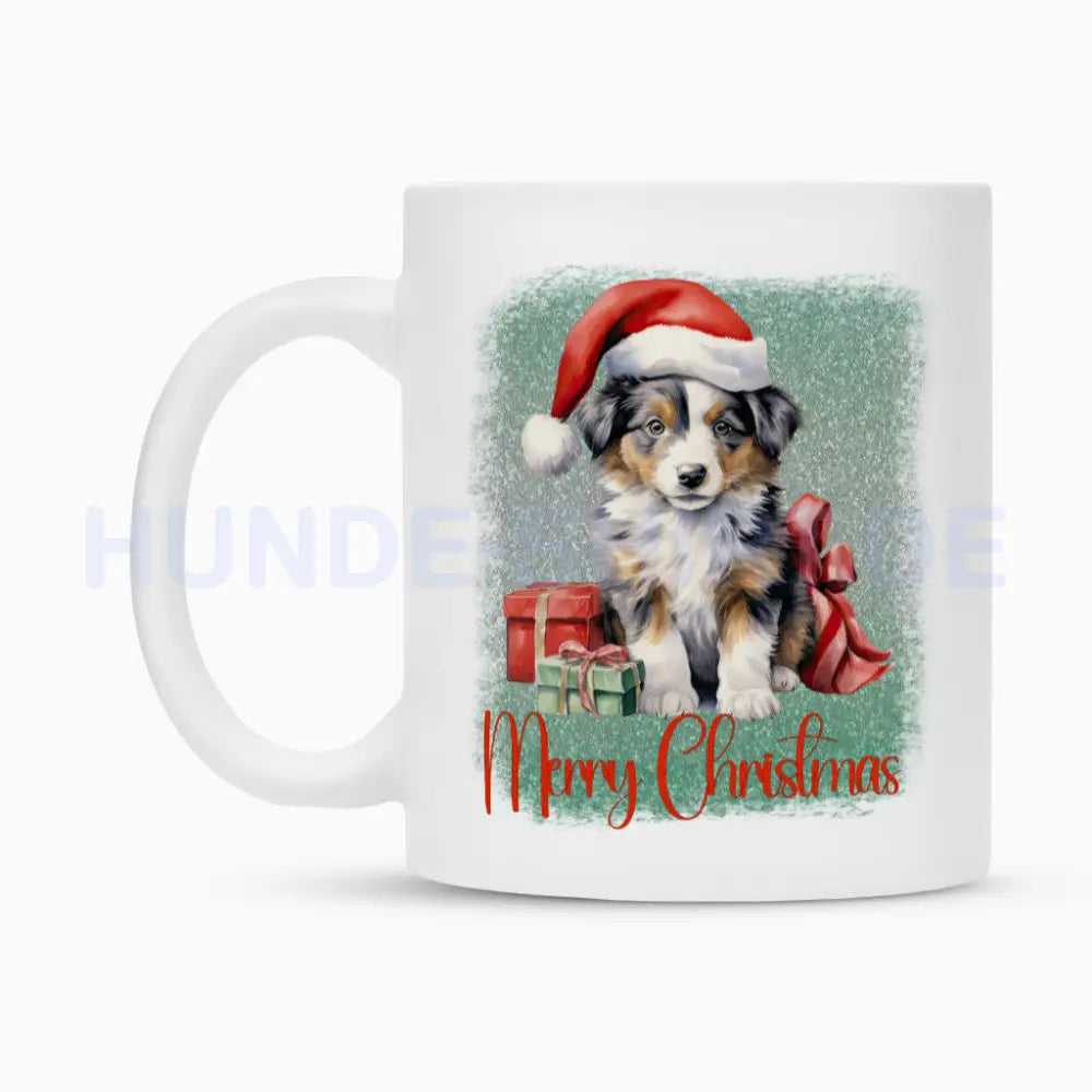 Tasse "Australian Shepherd - Merry Christmas" – hunde-shirt.de