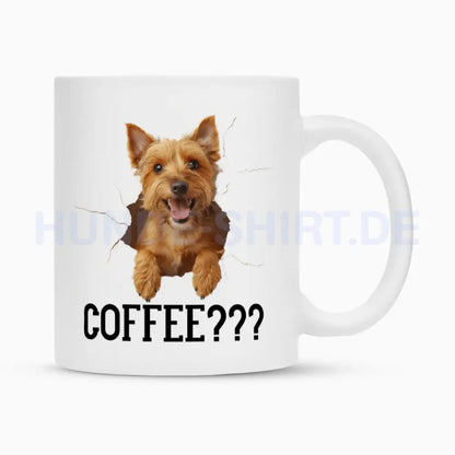 Tasse "Australian Terrier - COFFEE???" Weiß – hunde-shirt.de