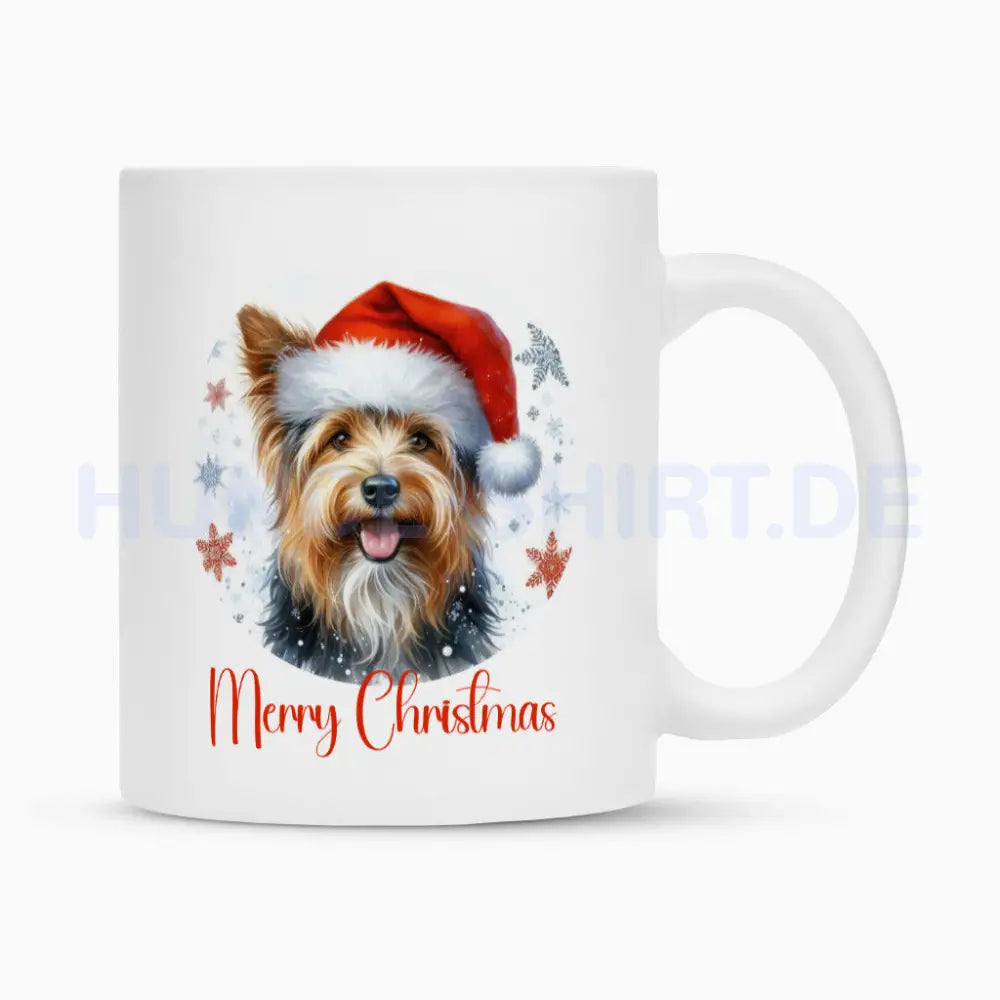 Tasse "Australian Terrier - Merry Christmas 2" Weiß – hunde-shirt.de