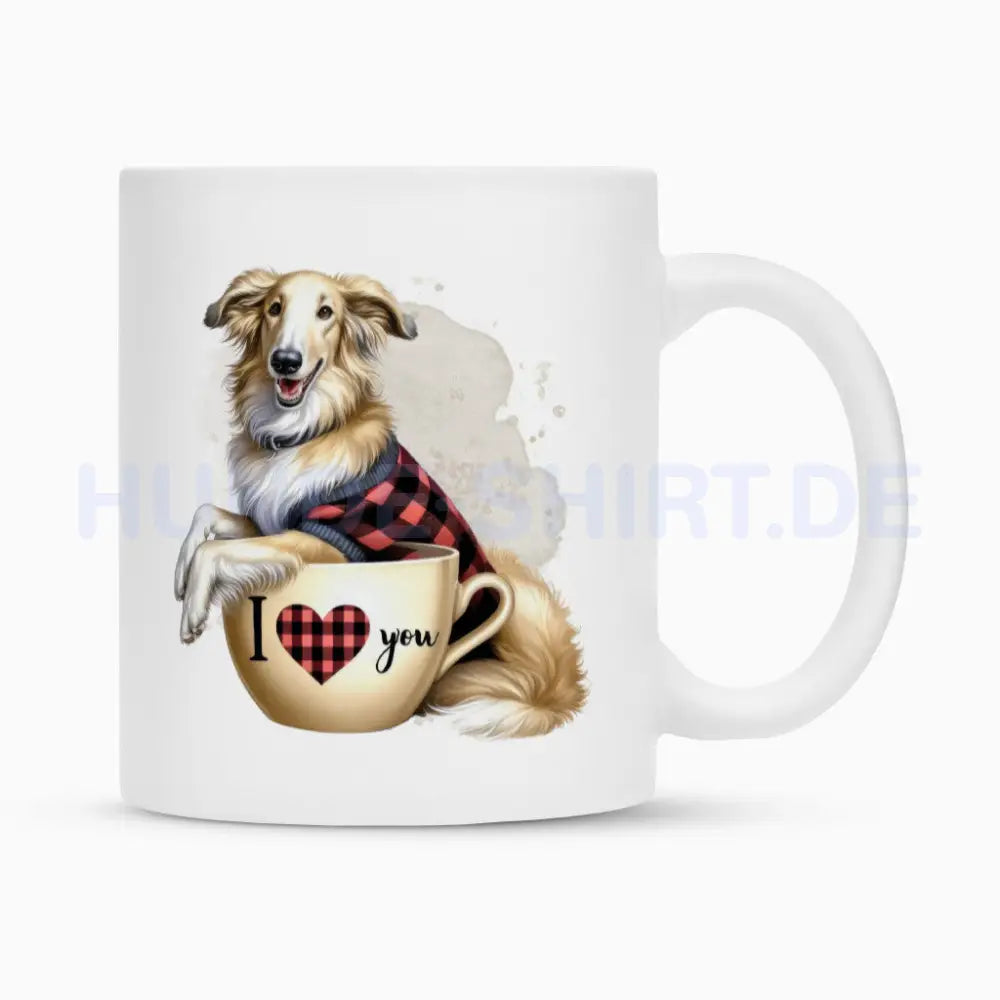 Tasse "Barsoi - Cup" Weiß – hunde-shirt.de