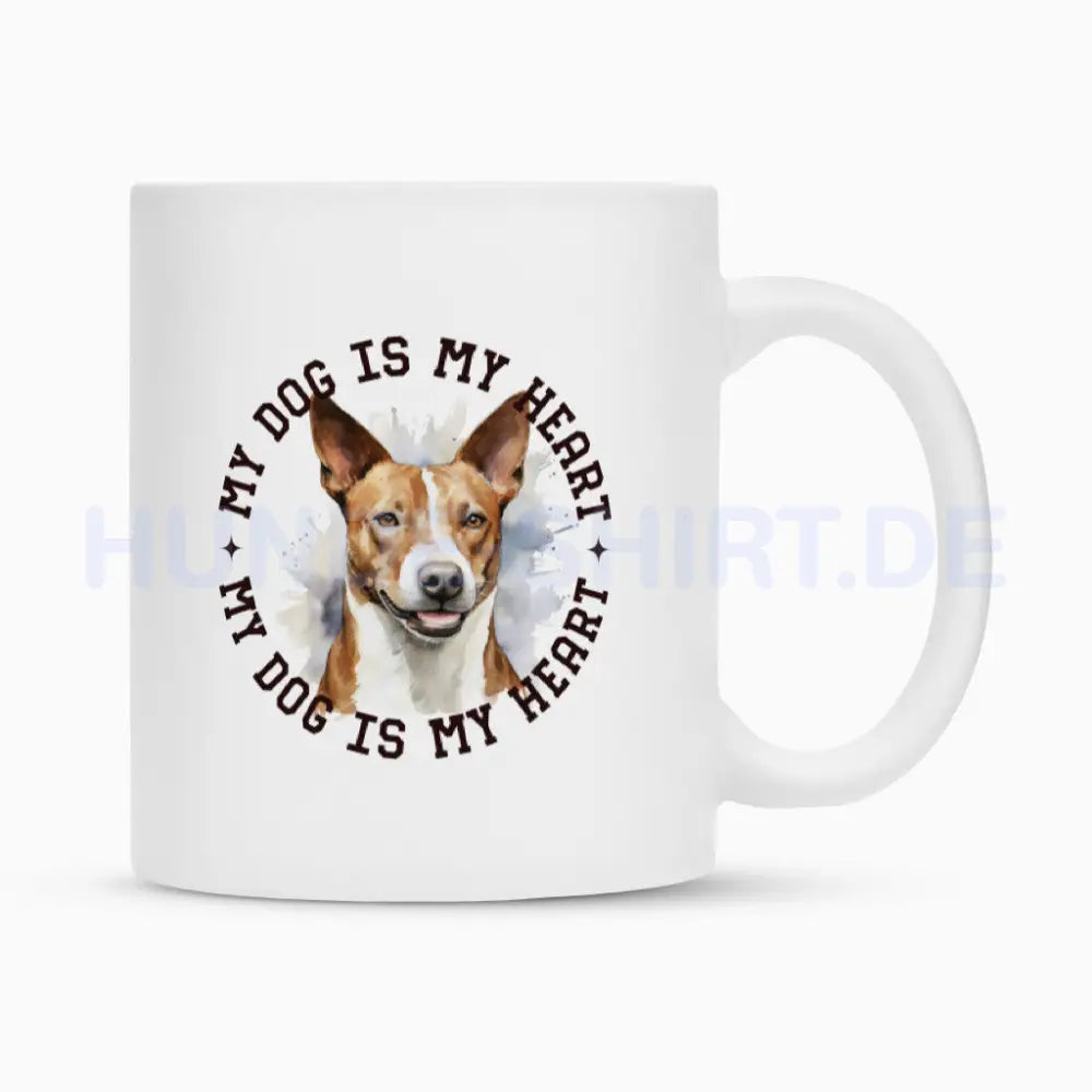 Tasse "Basenji" Weiß – hunde-shirt.de