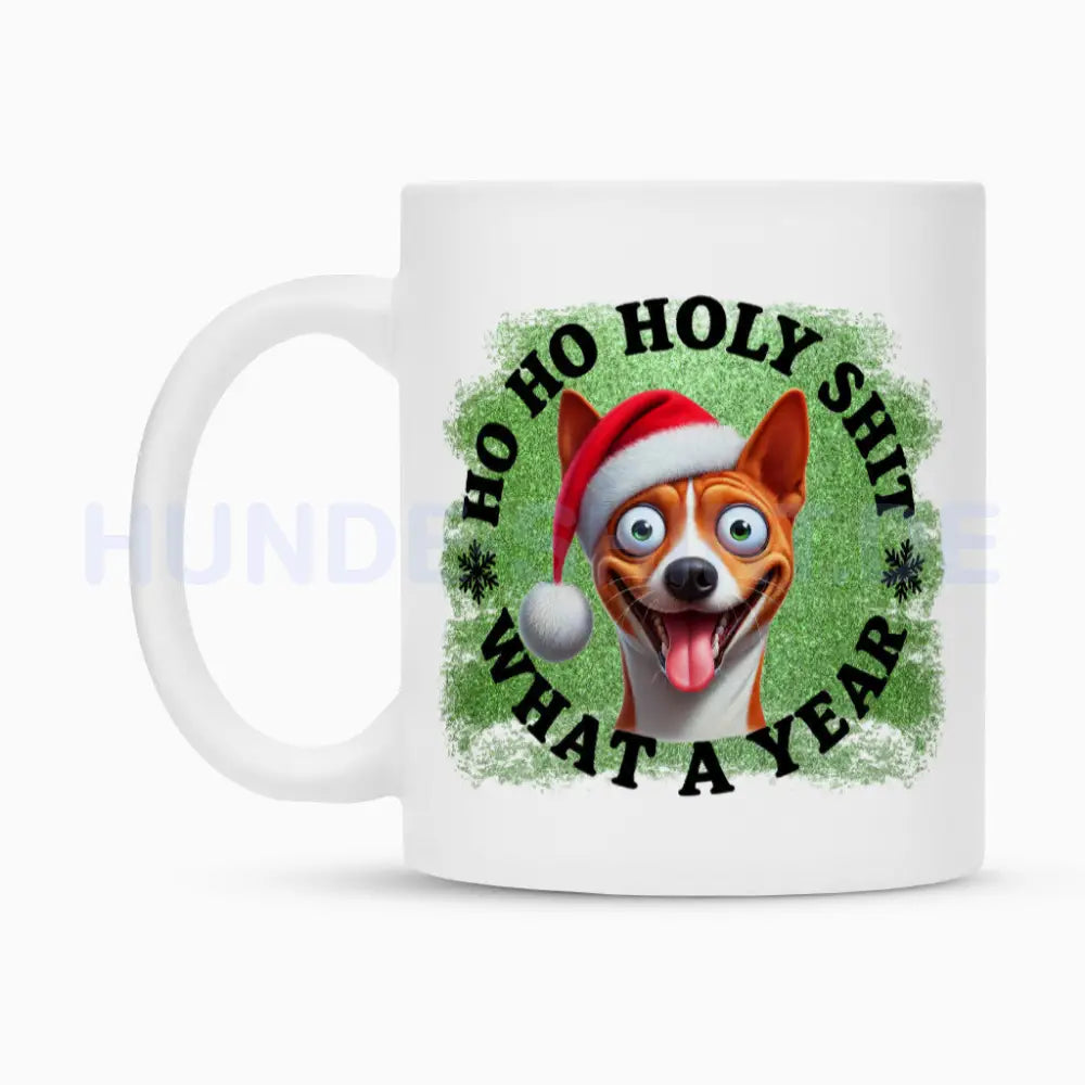 Tasse "Basenji - HO HO..." – hunde-shirt.de