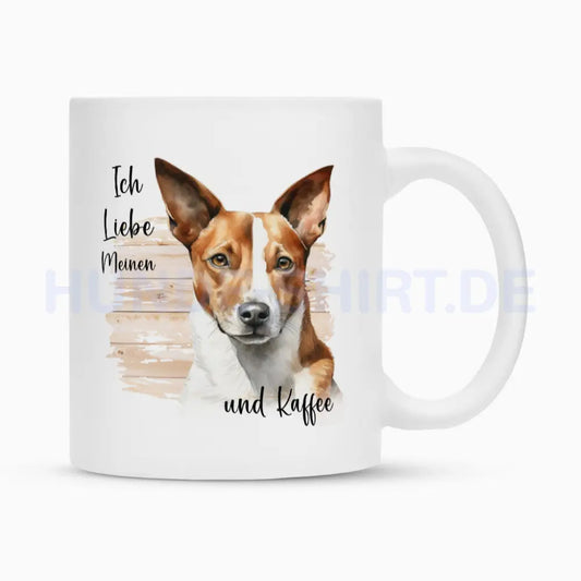 Tasse "Basenji - Ich liebe meinen..." Weiß – hunde-shirt.de