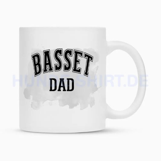 Tasse "Basset - DAD" Weiß – hunde-shirt.de