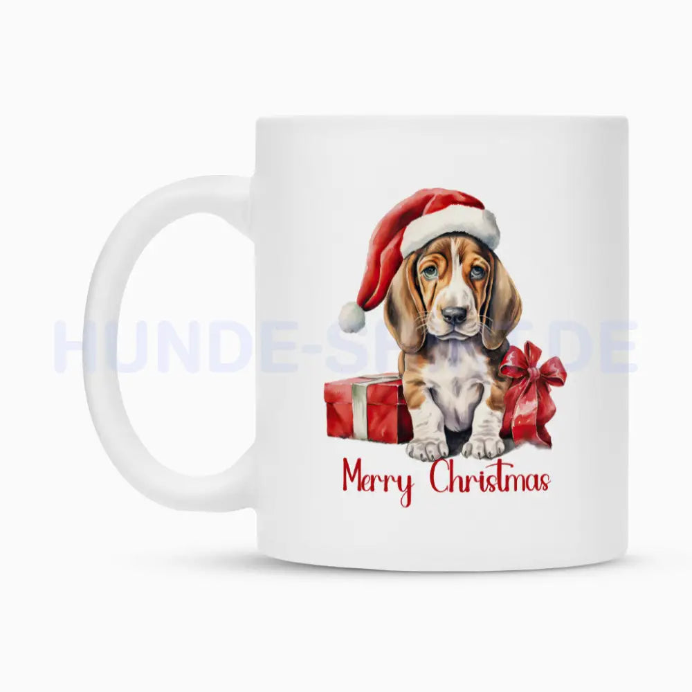 Tasse "Basset - Merry Christmas" – hunde-shirt.de