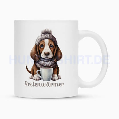 Tasse "Basset - Seelenwärmer" Weiß – hunde-shirt.de