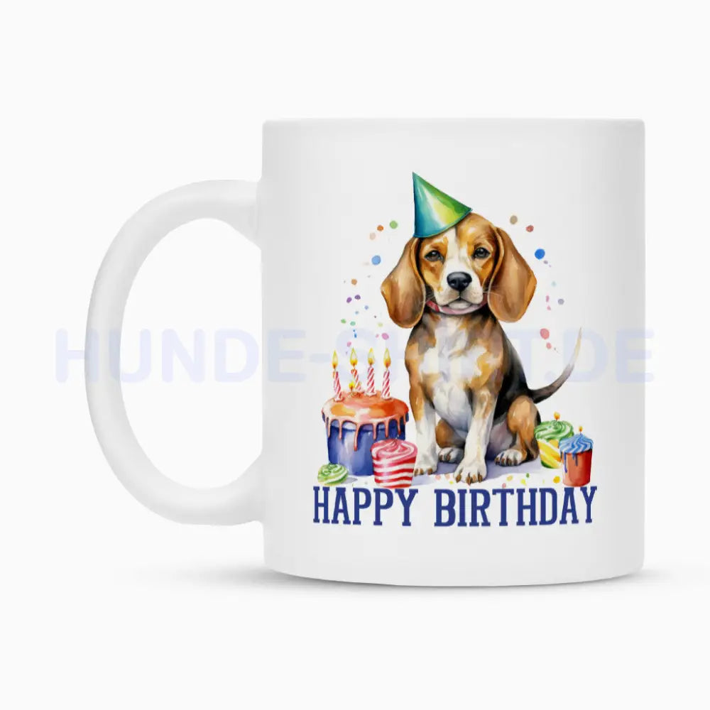 Tasse "Beagle - Happy Birthday" – hunde-shirt.de