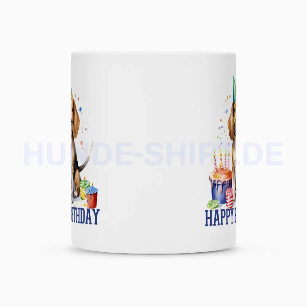 Tasse "Beagle - Happy Birthday" – hunde-shirt.de