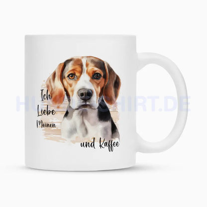 Tasse "Beagle - Ich liebe meinen..." Weiß – hunde-shirt.de