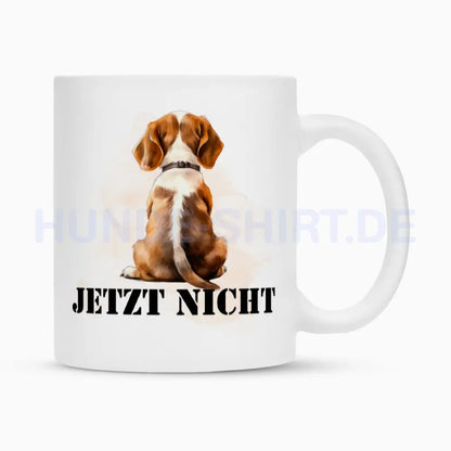 Tasse "Beagle - JETZT NICHT" Weiß – hunde-shirt.de