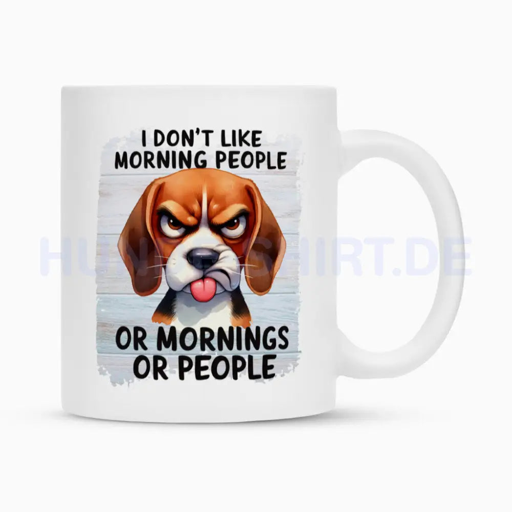 Tasse "Beagle - Morning People" Weiß – hunde-shirt.de