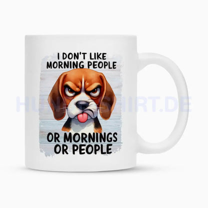 Tasse "Beagle - Morning People" Weiß – hunde-shirt.de