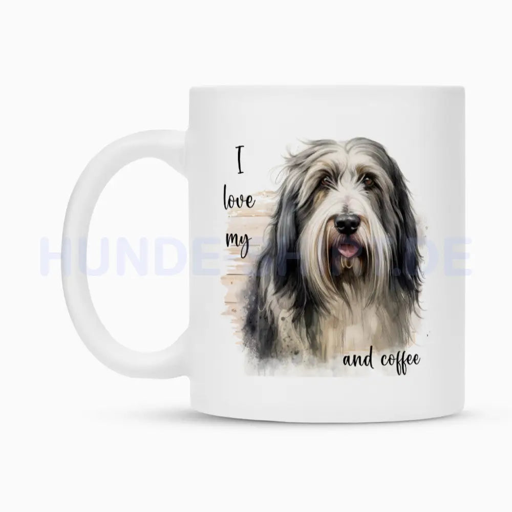 Tasse "Bearded Collie - I love my..." – hunde-shirt.de