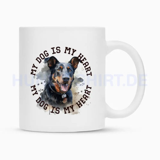 Tasse "Beauceron HEART" Weiß – hunde-shirt.de