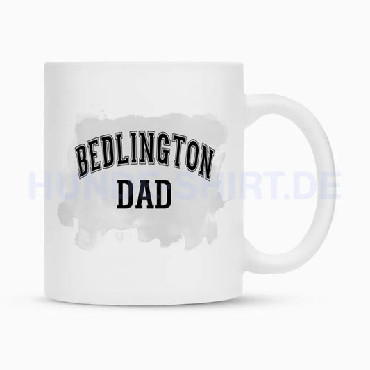 Tasse "Bedlington - DAD" Weiß – hunde-shirt.de