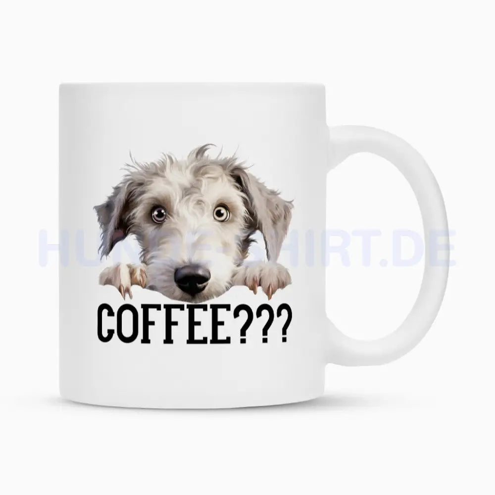 Tasse "Bedlington Terrier - COFFEE???" Weiß – hunde-shirt.de