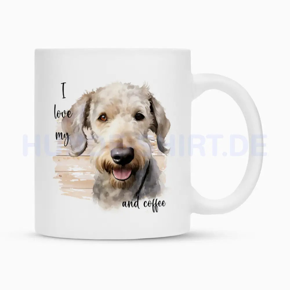 Tasse "Bedlington Terrier - I love..." Weiß – hunde-shirt.de