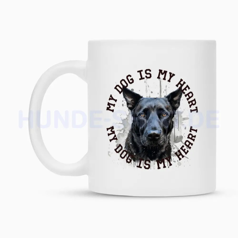 Tasse "Belgischer Schäferhund schwarz HEART" – hunde-shirt.de