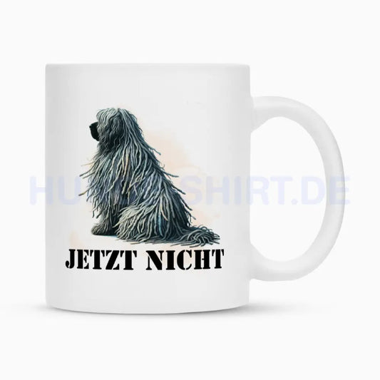 Tasse "Bergamasco - JETZT NICHT" Weiß – hunde-shirt.de