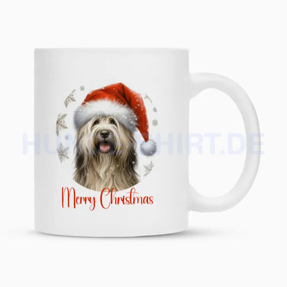 Tasse "Bergamasco - Merry Christmas" Weiß – hunde-shirt.de