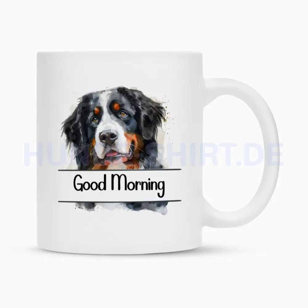 Tasse "Berner Sennenhund - Good Morning" Weiß – hunde-shirt.de