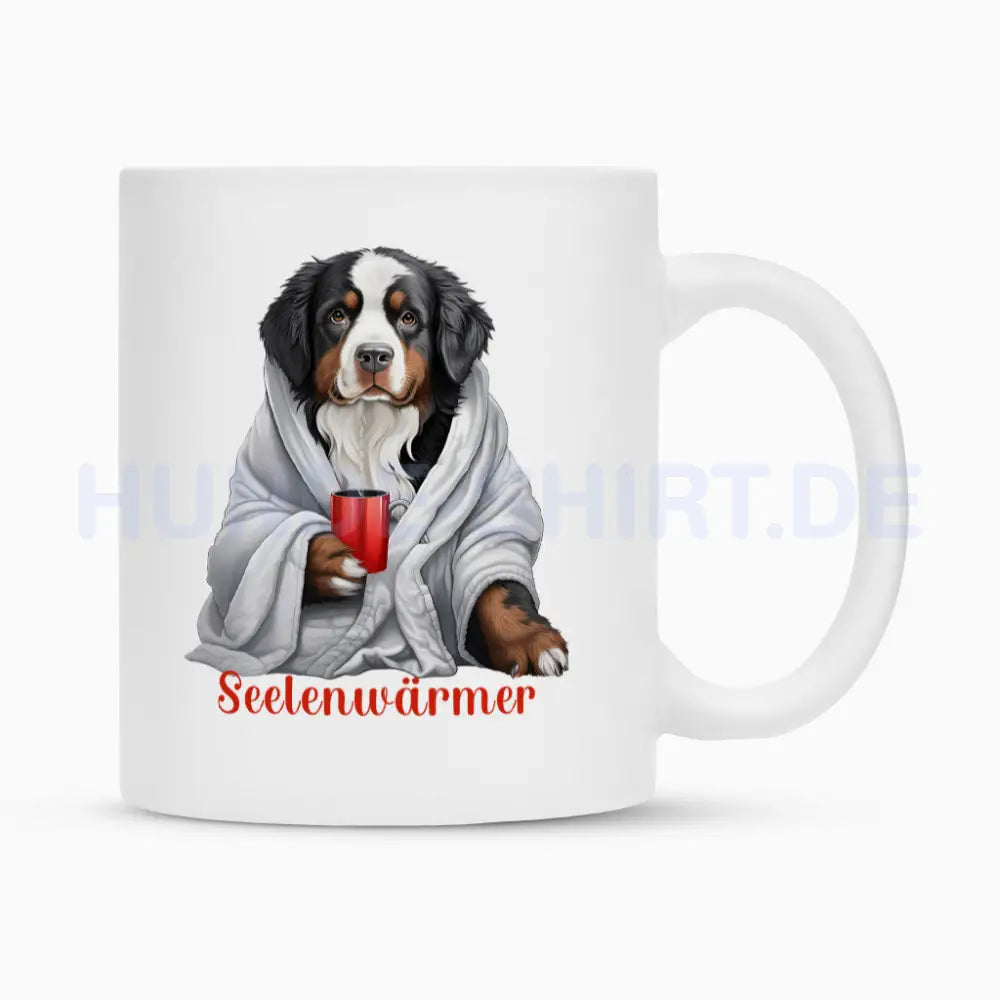 Tasse "Berner Sennenhund - Seelenwärmer" Weiß – hunde-shirt.de