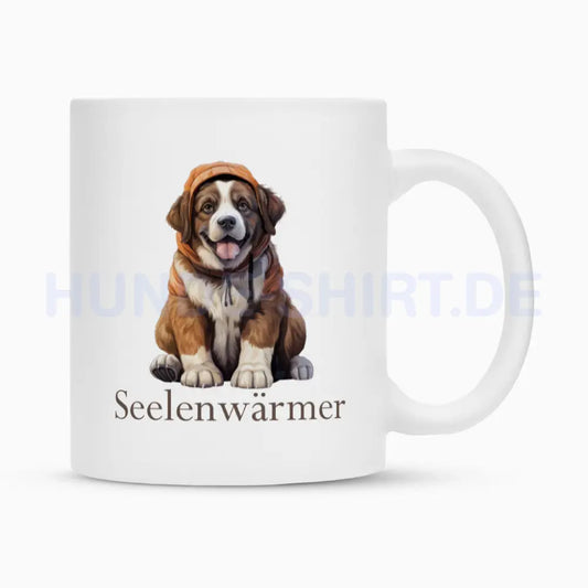 Tasse "Bernhardiner - Seelenwärmer" Weiß – hunde-shirt.de