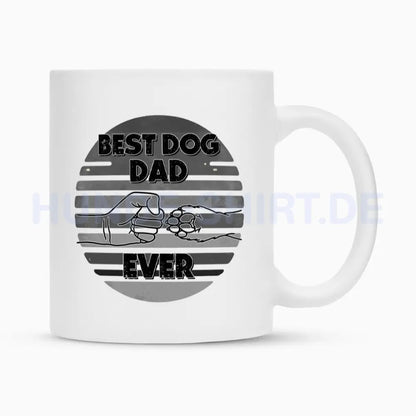 Tasse "Best Dog Dad ever" Weiß – hunde-shirt.de