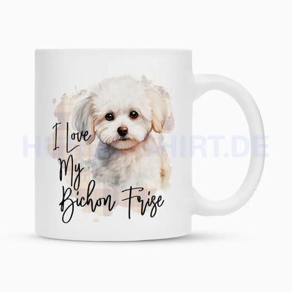 Tasse "Bichon Frisé - I love..." Weiß – hunde-shirt.de