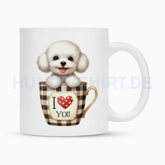 Tasse "Bichon Frisé - I love You" Weiß – hunde-shirt.de