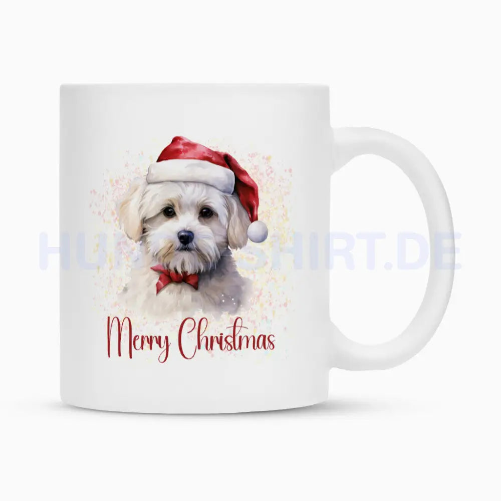 Tasse "Bichon Frisé - Merry Christmas" Weiß – hunde-shirt.de