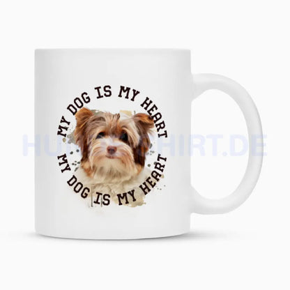 Tasse "Biewer Terrier HEART 2" Weiß – hunde-shirt.de