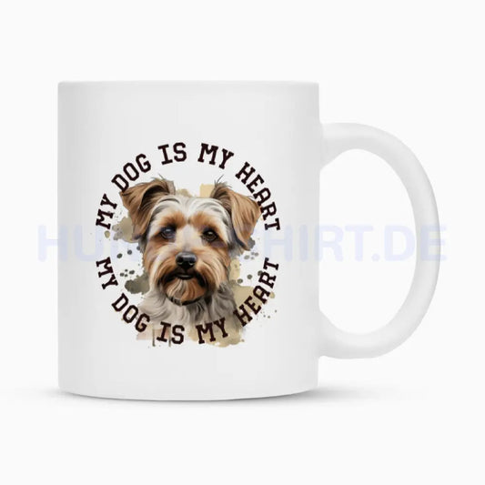 Tasse "Biewer Terrier HEART" Weiß – hunde-shirt.de