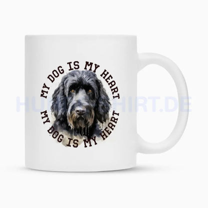 Tasse "Black Russian Terrier HEART" Weiß – hunde-shirt.de