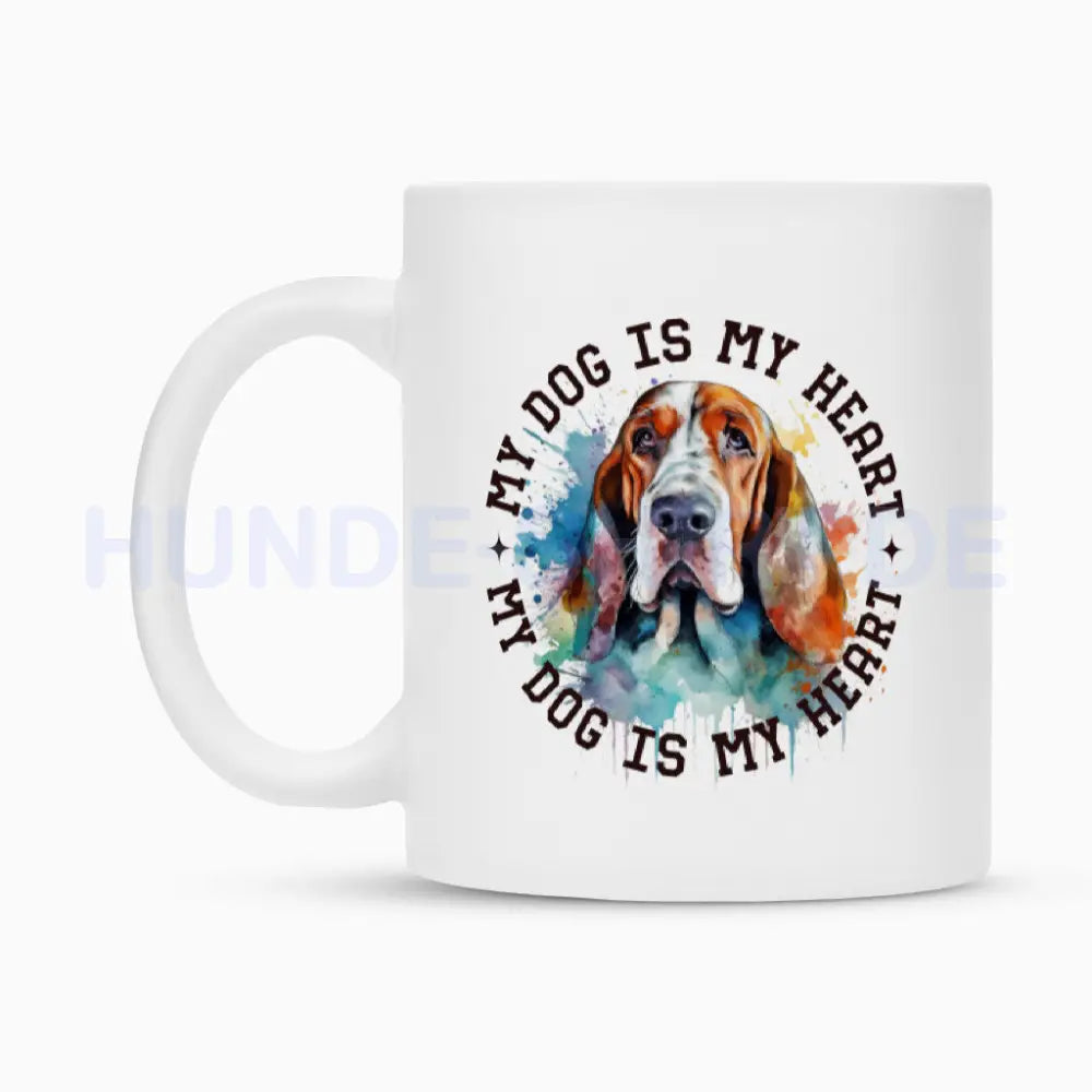 Tasse "Bloodhound HEART" – hunde-shirt.de