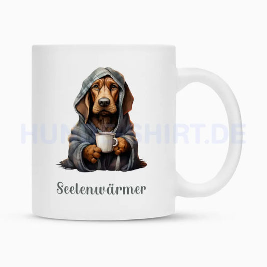 Tasse Bloodhound - Seelenwärmer" Weiß – hunde-shirt.de