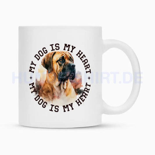 Tasse "Boerboel HEART" Weiß – hunde-shirt.de