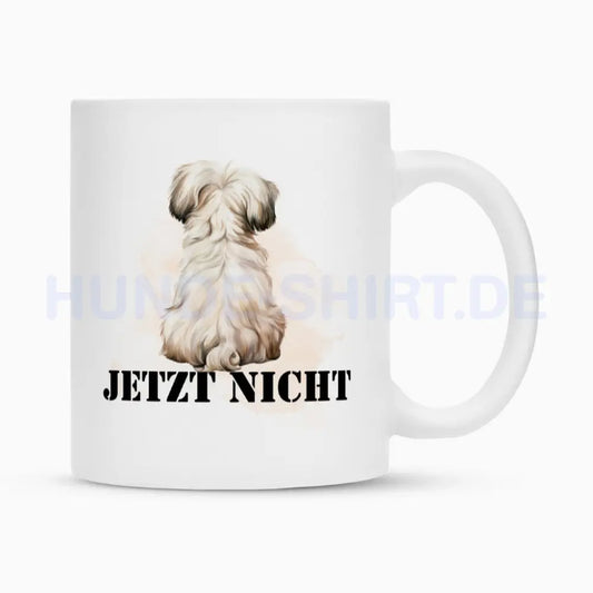 Tasse "Bologneser - JETZT NICHT" Weiß – hunde-shirt.de