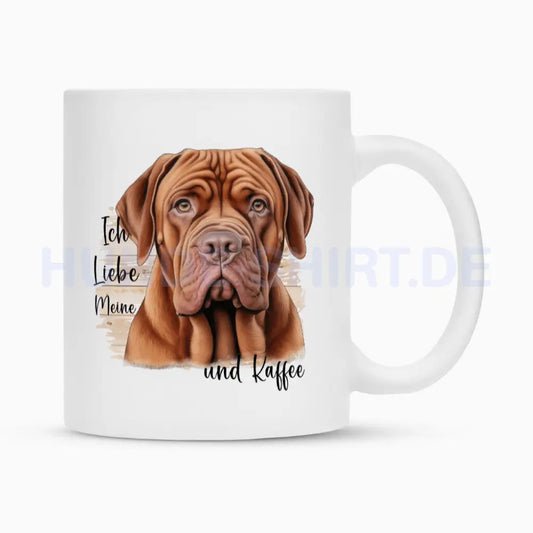 Tasse "Bordeauxdogge - Ich liebe..." Weiß – hunde-shirt.de