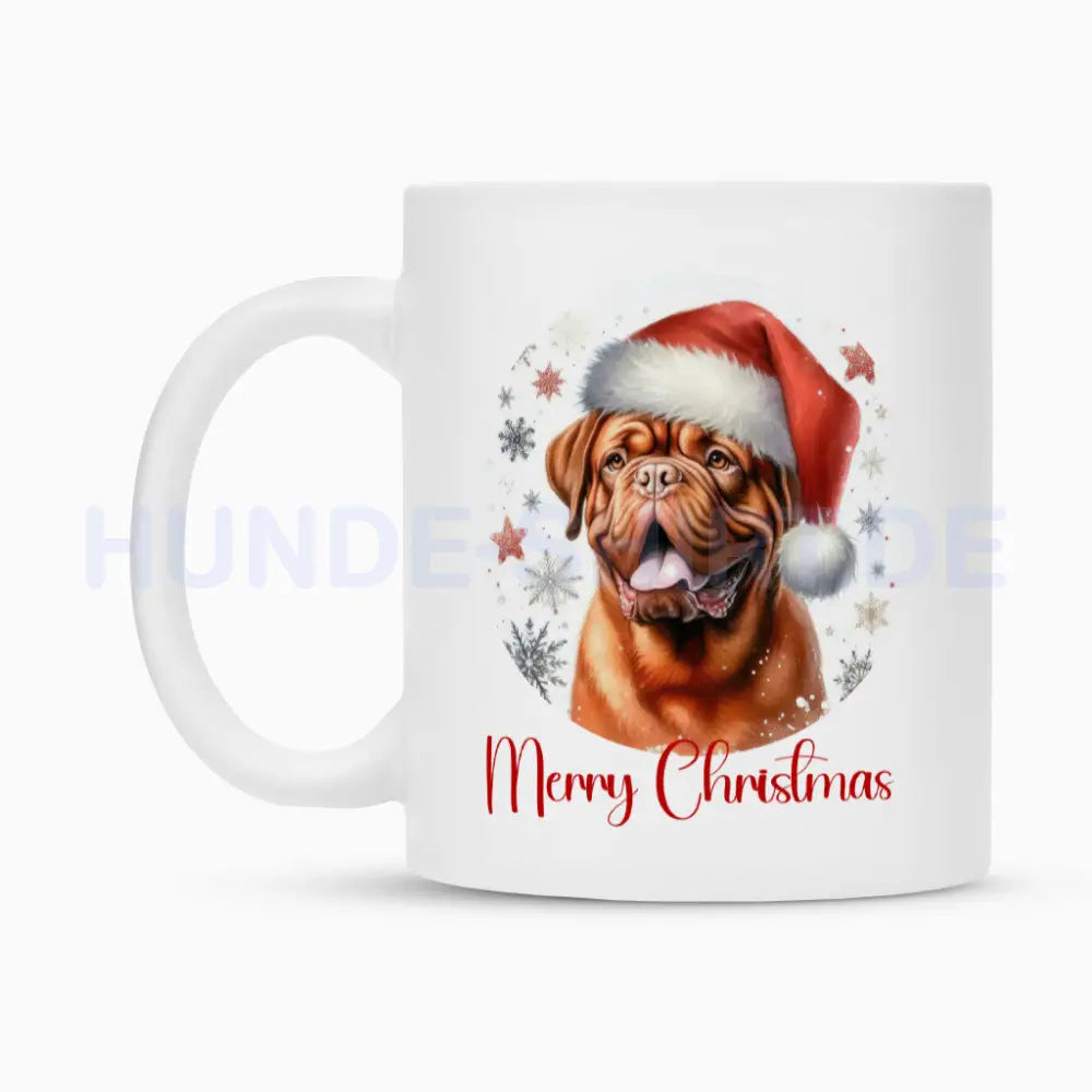 Tasse "Bordeauxdogge - Merry Christmas" – hunde-shirt.de