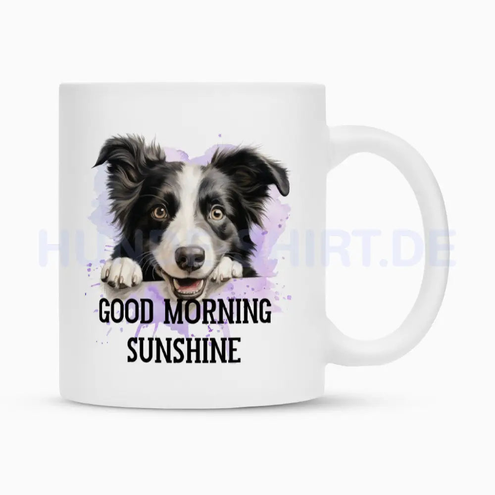 Tasse "Border Collie - Good Morning Sunshine" Weiß – hunde-shirt.de