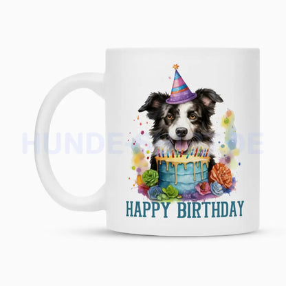 Tasse "Border Collie - Happy Birthday" – hunde-shirt.de