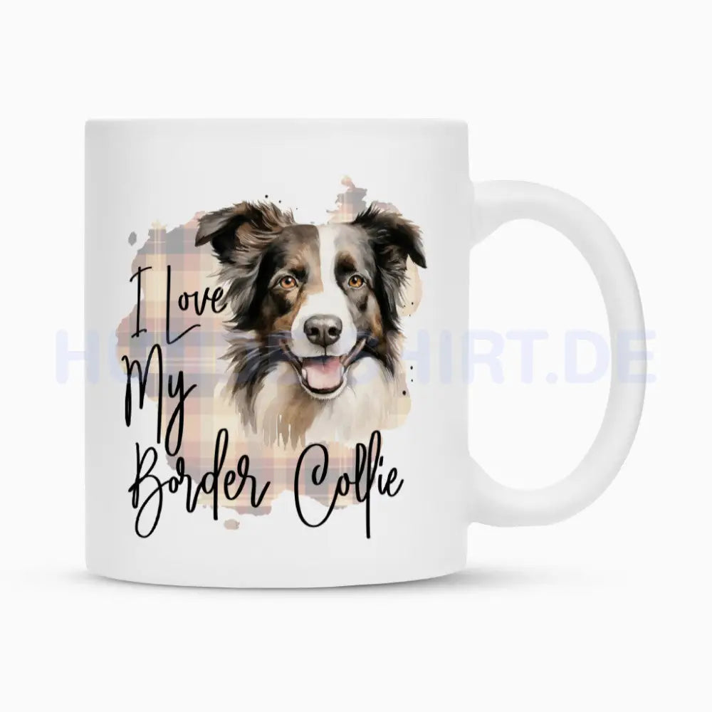 Tasse "Border Collie - I love..." Weiß – hunde-shirt.de