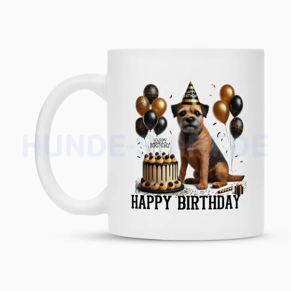 Tasse "Border Terrier - Happy Birthday" – hunde-shirt.de