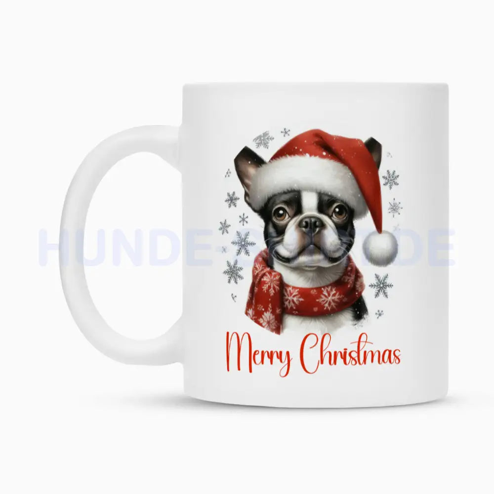 Tasse "Boston Terrier - Merry Christmas" – hunde-shirt.de