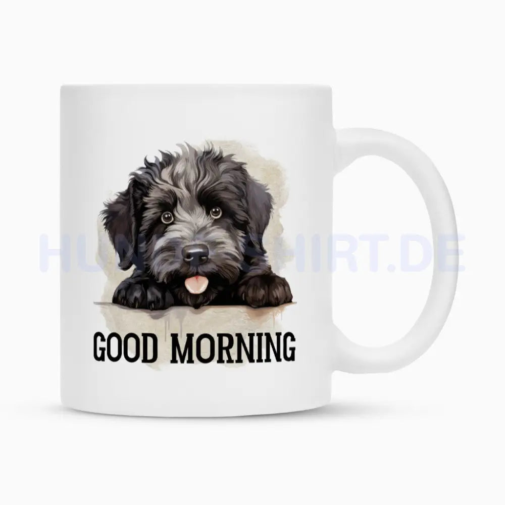 Tasse "Bouvier - Good Morning" Weiß – hunde-shirt.de