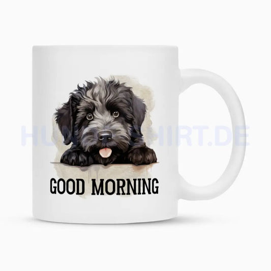 Tasse "Bouvier - Good Morning" Weiß – hunde-shirt.de